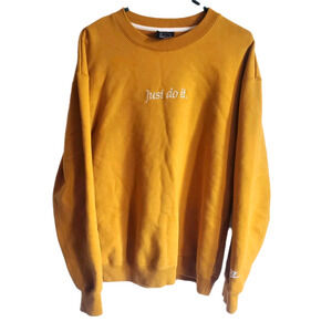 Mens Small-Nike Gold Pullover fleece “Just Do It"